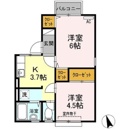 コーポ佐野　南棟の物件間取画像